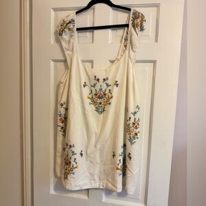 NWT (minor flaw pictured) Women's Wildflower Scoop-Neck Mini Dress, L, Ivory